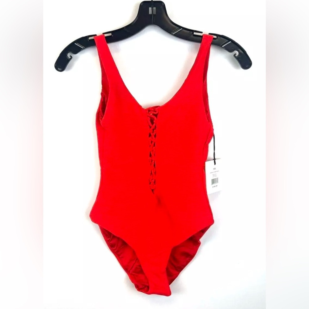 Onia Women’s Bridget Red Low Back One Piece Swimsuit Size XS